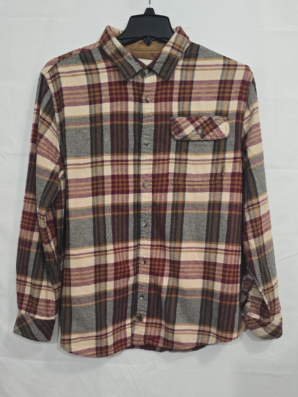 Legendary Whitetails Men's XL Plaid Flannel Button Up Chest Pocket